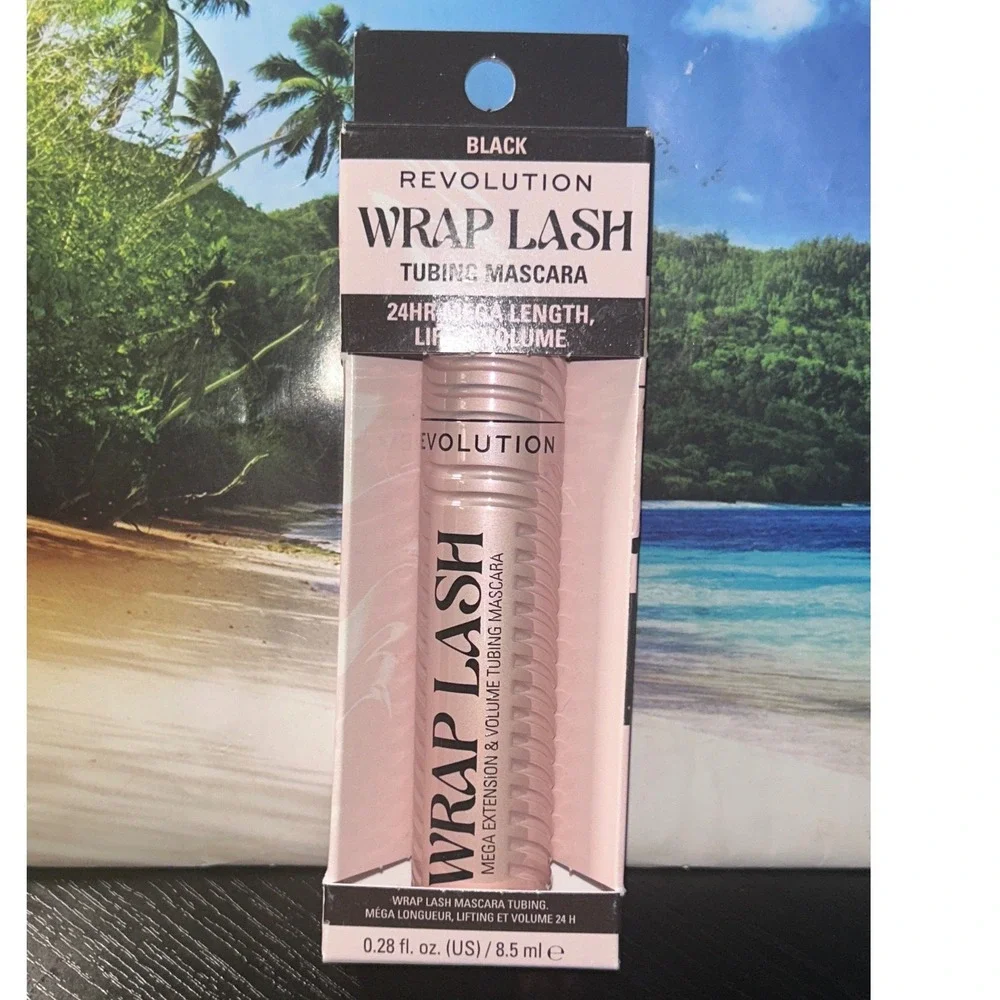 Revolution Wrap Lash Tubing Mascara Black 24HR Mega Length Lift Volume NEW